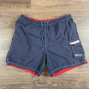 Tommy Hilfiger Men’s Classic Preppy Style Blue Summer Beach Volley Swim Trunks